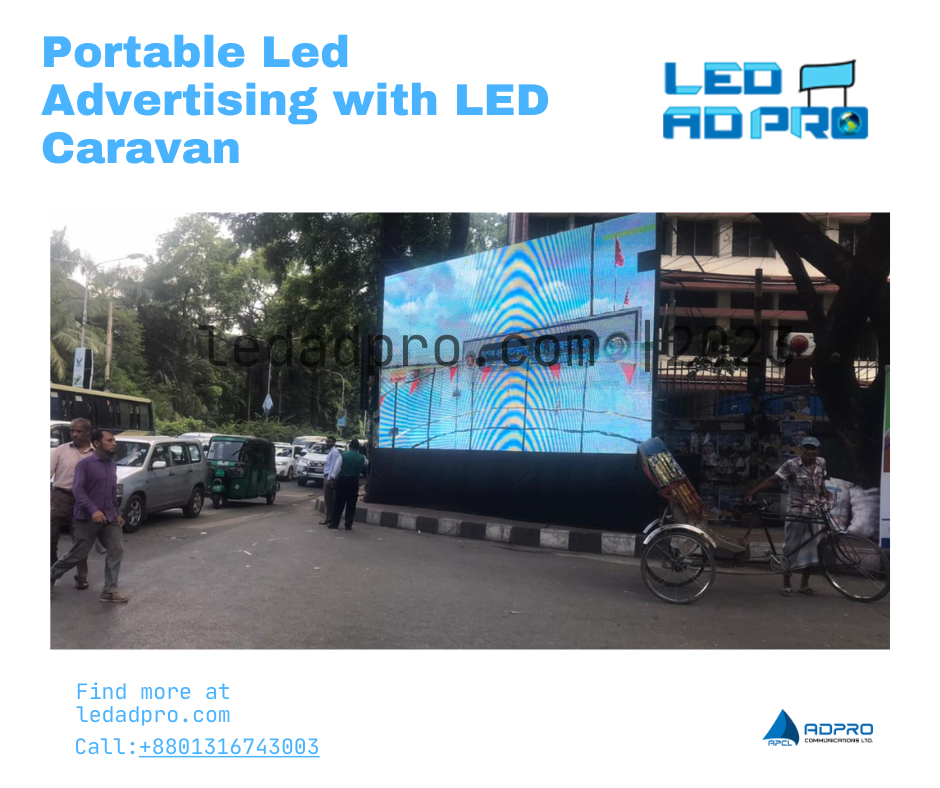 Led Covered Van Advertising with LED Caravan (2)